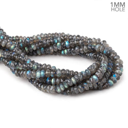 8mm Labradorite Faceted Rondelle Beads 16 inch 105 pieces 1mm Large Hole (ONLINE ORDER ONLY)