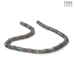 8mm Labradorite Faceted Rondelle Beads 16 inch 105 pieces 1mm Large Hole (ONLINE ORDER ONLY)