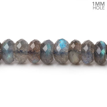 8mm Labradorite Faceted Rondelle Beads 16 inch 105 pieces 1mm Large Hole (ONLINE ORDER ONLY)
