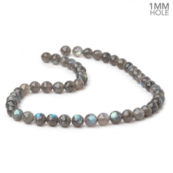 8mm Labradorite Faceted Round Beads 15 inch 48 pieces 1mm Large Hole (ONLINE ORDER ONLY)