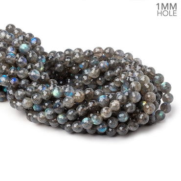 8mm Labradorite Faceted Round Beads 15 inch 48 pieces 1mm Large Hole (ONLINE ORDER ONLY)