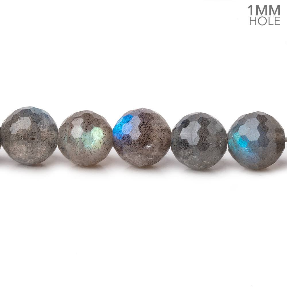 8mm Labradorite Faceted Round Beads 15 inch 48 pieces 1mm Large Hole (ONLINE ORDER ONLY)