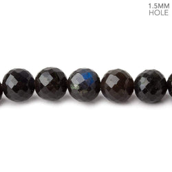 8mm Labradorite faceted rounds 18 inch 61 large hole beads  A (ONLINE ORDER ONLY)