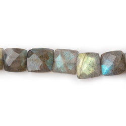 8mm Labradorite faceted square beads 7.5 inch 21 pieces (ONLINE ORDER ONLY)