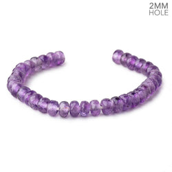 8mm Light Amethyst 2mm Large Hole Faceted Rondelles 8 inch 36 Beads (ONLINE ORDER ONLY)