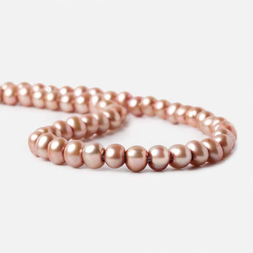 8mm Light Salmon Large Hole Off Round Freshwater Pearls 15 inches 64 pieces (ONLINE ORDER ONLY)