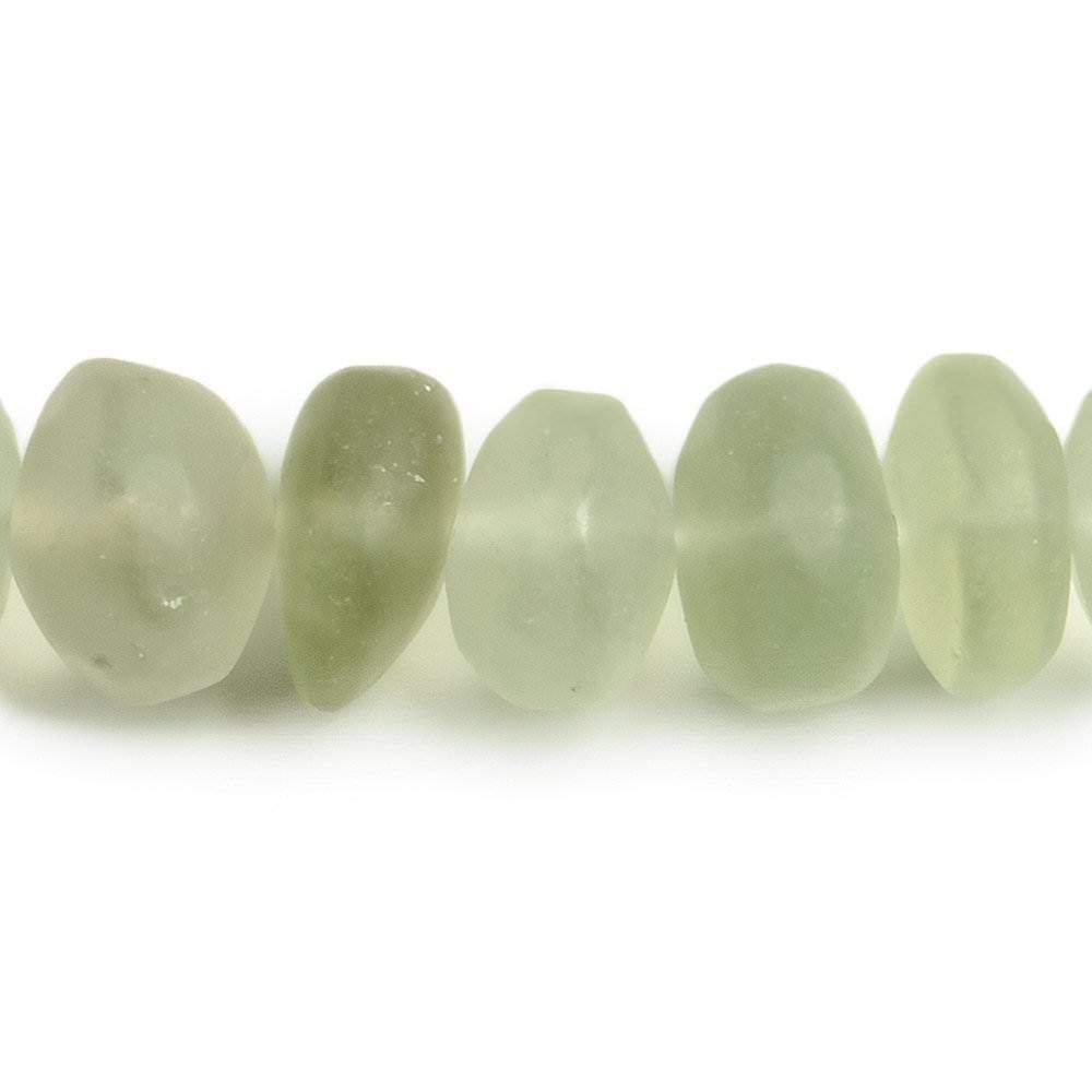 8-9mm Matte Prasiolite plain rondelle beads 7.5 inch 34 pieces (ONLINE ORDER ONLY)