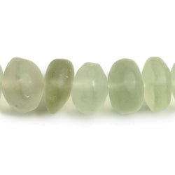 8-9mm Matte Prasiolite plain rondelle beads 7.5 inch 34 pieces (ONLINE ORDER ONLY)