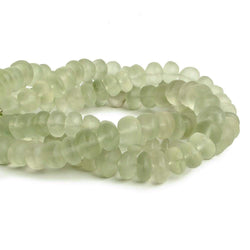 8-9mm Matte Prasiolite plain rondelle beads 7.5 inch 34 pieces (ONLINE ORDER ONLY)