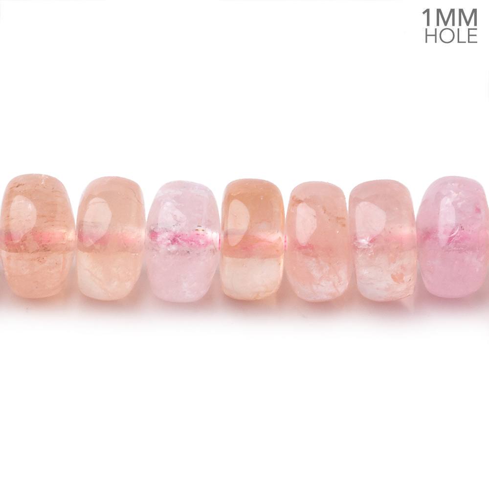 8mm Morganite Plain Rondelle Beads 16 inch 86 pieces AA 1mm hole (ONLINE ORDER ONLY)