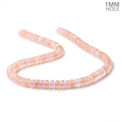 8mm Morganite Plain Rondelle Beads 16 inch 86 pieces AA 1mm hole (ONLINE ORDER ONLY)