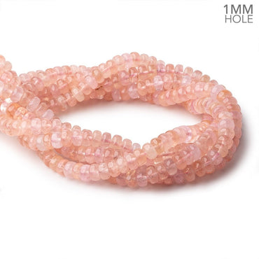 8mm Morganite Plain Rondelle Beads 16 inch 86 pieces AA 1mm hole (ONLINE ORDER ONLY)
