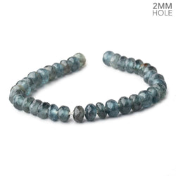 8mm Moss Aquamarine 2mm Large Hole Faceted Rondelles 8 inch 36 Beads AAA (ONLINE ORDER ONLY)