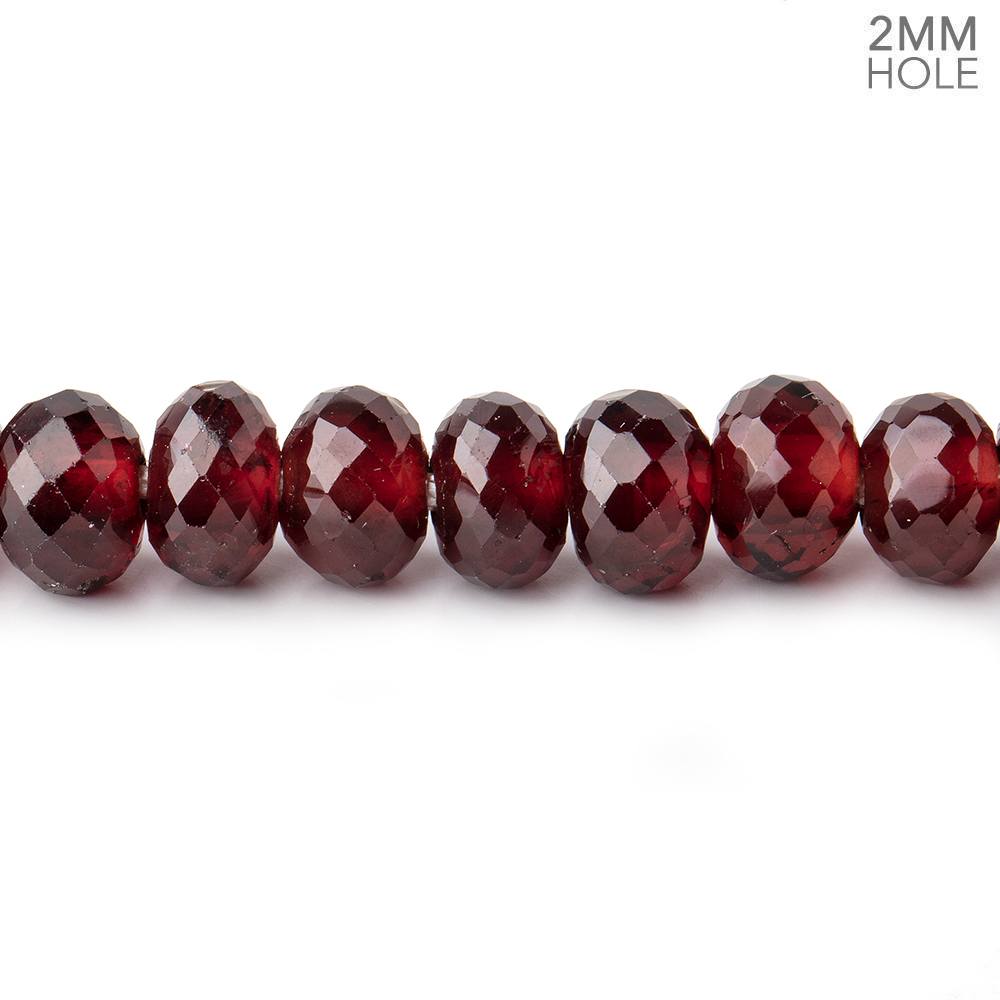 8mm Mozambique Garnet 2mm Large Hole Faceted Rondelles 8 inch 36 Beads (ONLINE ORDER ONLY)