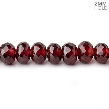 8mm Mozambique Garnet 2mm Large Hole Faceted Rondelles 8 inch 36 Beads (ONLINE ORDER ONLY)