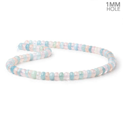 8mm Multi Color Beryl Plain Rondelle 16 inch 87 Beads 1mm Drill Hole (ONLINE ORDER ONLY)