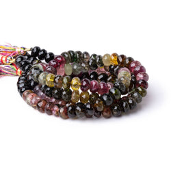 8mm Multi Color Tourmaline Faceted Rondelle Beads 15.25 inch 72 pieces AA (ONLINE ORDER ONLY)