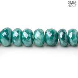 8mm Mystic Mint Green Moonstone 2mm Large Hole Faceted Rondelles 8 inch 40 Beads (ONLINE ORDER ONLY)