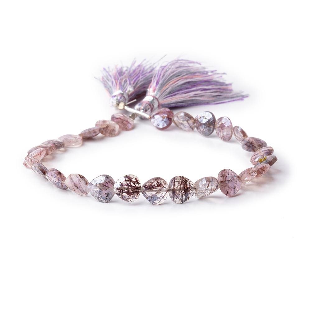 8mm Mystic Moss Amethyst Faceted Heart Beads 8 inch 27 pieces (ONLINE ORDER ONLY)