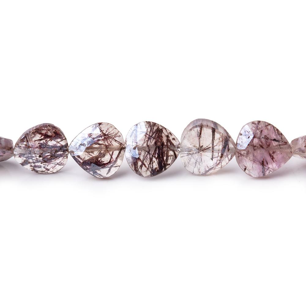 8mm Mystic Moss Amethyst Faceted Heart Beads 8 inch 27 pieces (ONLINE ORDER ONLY)