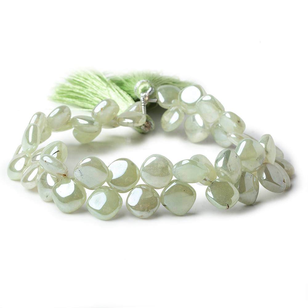 8mm Mystic Prehnite Plain Pillow Beads 8 inch 47 beads (ONLINE ORDER ONLY)