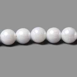8mm Mystic White Quartz plain round beads 8 inch 27 pieces (ONLINE ORDER ONLY)