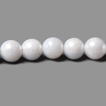 8mm Mystic White Quartz plain round beads 8 inch 27 pieces (ONLINE ORDER ONLY)