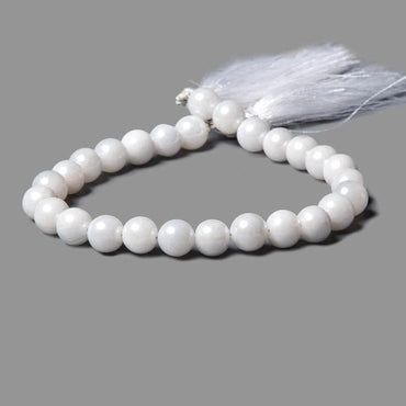 8mm Mystic White Quartz plain round beads 8 inch 27 pieces (ONLINE ORDER ONLY)