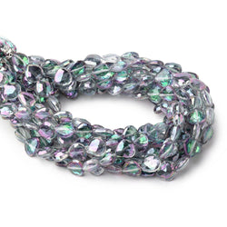 8mm Mystic White Topaz Straight Drill Faceted Hearts 9 inch 29 Beads (ONLINE ORDER ONLY)