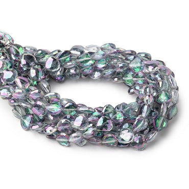 8mm Mystic White Topaz Straight Drill Faceted Hearts 9 inch 29 Beads (ONLINE ORDER ONLY)