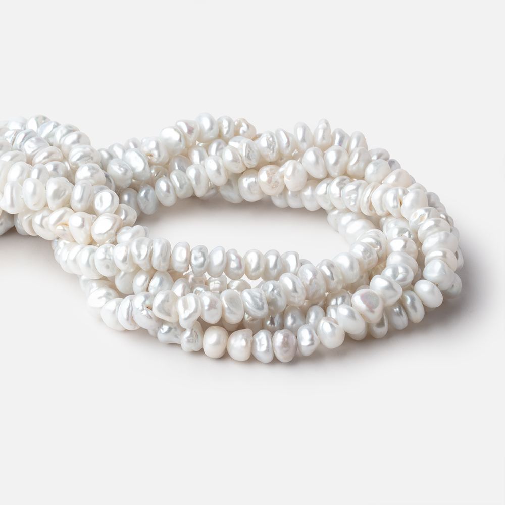 8mm Off White Center Drill Keshi Freshwater Pearls 16 inch 90 beads (ONLINE ORDER ONLY)