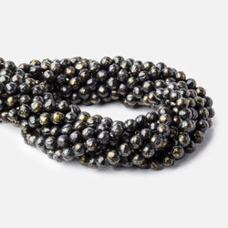 8mm Olive Green Faceted Off Round Freshwater Pearls 16 inch 50 pieces (ONLINE ORDER ONLY)