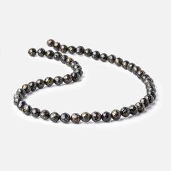 8mm Olive Green Faceted Off Round Freshwater Pearls 16 inch 50 pieces (ONLINE ORDER ONLY)