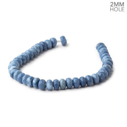 8mm Owyhee Denim Blue Opal 2mm Large Hole Faceted Rondelles 8 inch 39 beads (ONLINE ORDER ONLY)