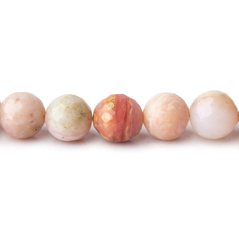 8mm Pink Peruvian Opal Faceted Round Beads 8.25 inch 23 pieces (ONLINE ORDER ONLY)