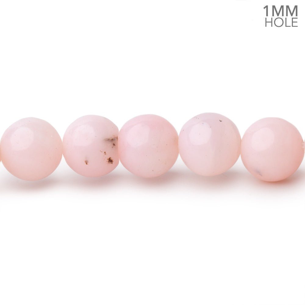8mm Pink Peruvian Opal Plain Round Beads 15 inch 48 pieces 1mm holes (ONLINE ORDER ONLY)