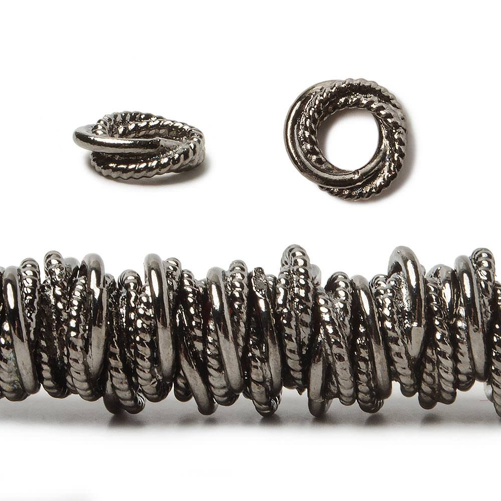 8mm Plain & Twist Mobius Large Hole Spacer Beads 8 inch Strand (ONLINE ORDER ONLY)