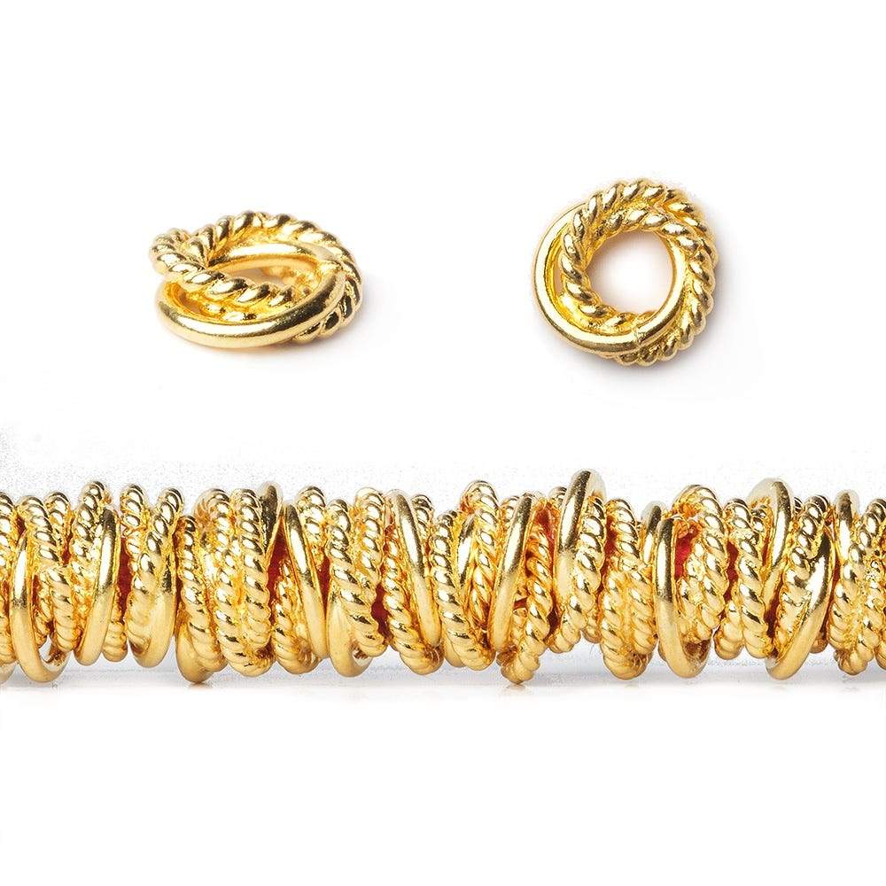 8mm Plain & Twist Mobius Large Hole Spacer Beads 8 inch Strand (ONLINE ORDER ONLY)