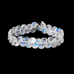 8mm Rainbow Moonstone Faceted Heart Beads 7 inch 44 pieces AA (ONLINE ORDER ONLY)