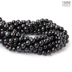 8mm Rainbow Obsidian Plain Round 15.5 inch 50 Beads 1mm Hole (ONLINE ORDER ONLY)