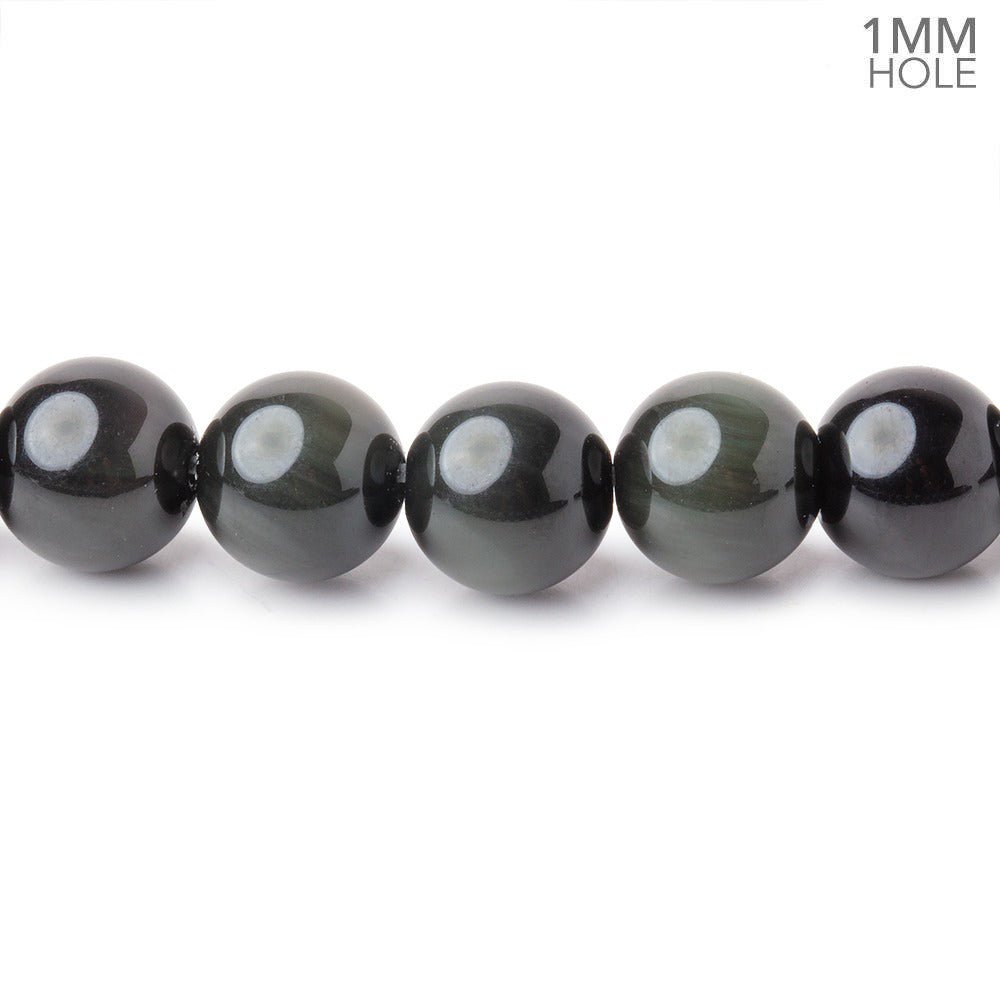 8mm Rainbow Obsidian Plain Round 15.5 inch 50 Beads 1mm Hole (ONLINE ORDER ONLY)