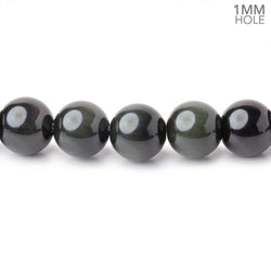 8mm Rainbow Obsidian Plain Round 15.5 inch 50 Beads 1mm Hole (ONLINE ORDER ONLY)
