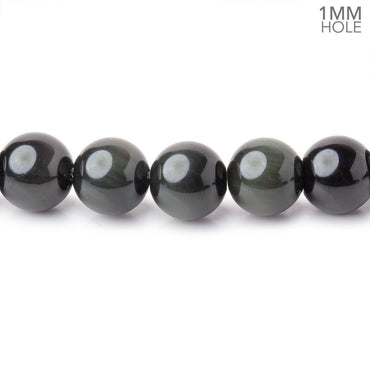 8mm Rainbow Obsidian Plain Round 15.5 inch 50 Beads 1mm Hole (ONLINE ORDER ONLY)