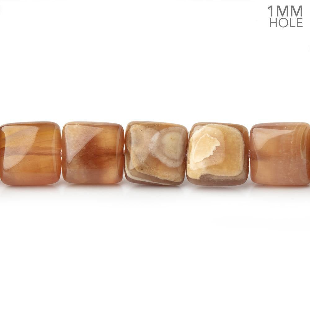 8mm Rhodochrosite Plain Square Beads 15.5 inch 50 pieces 1mm hole (ONLINE ORDER ONLY)