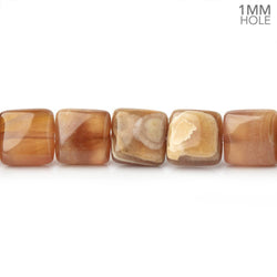 8mm Rhodochrosite Plain Square Beads 15.5 inch 50 pieces 1mm hole (ONLINE ORDER ONLY)
