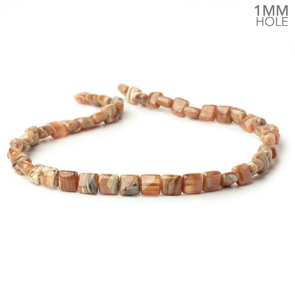 8mm Rhodochrosite Plain Square Beads 15.5 inch 50 pieces 1mm hole (ONLINE ORDER ONLY)