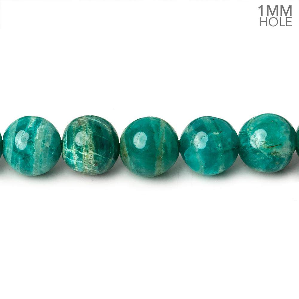 8mm Russian Amazonite plain round beads 16 inch 50 beads AA 1mm large hole (ONLINE ORDER ONLY)