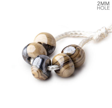 8mm Schalenblende 2mm Large Hole Plain Rondelle Set of 5 (ONLINE ORDER ONLY)