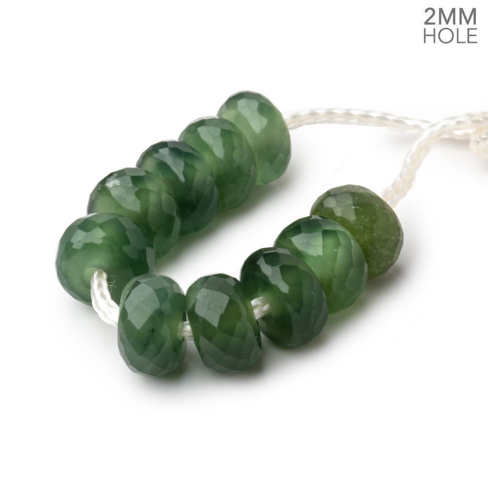 8mm Serpentine 2mm Large Hole Faceted Rondelle Bead Set of 10 (ONLINE ORDER ONLY)