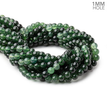 8mm Serpentine Plain Round Beads 16 inch 51 pieces 1mm Large Hole AA (ONLINE ORDER ONLY)